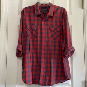 Men’s Buffalo plaid long sleeve shirt